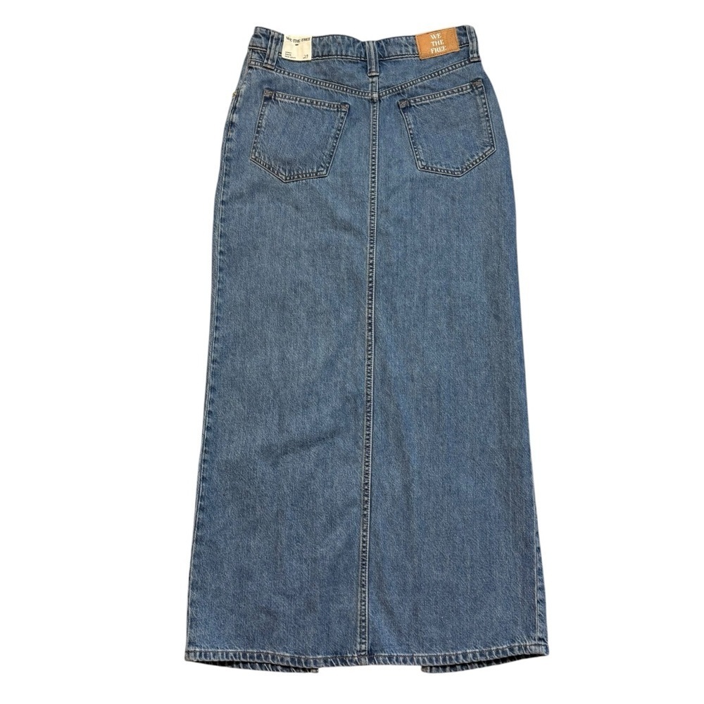 NWT New Free People We The Free Chani Denim Maxi Skirt Size 29 - Picture 4 of 8